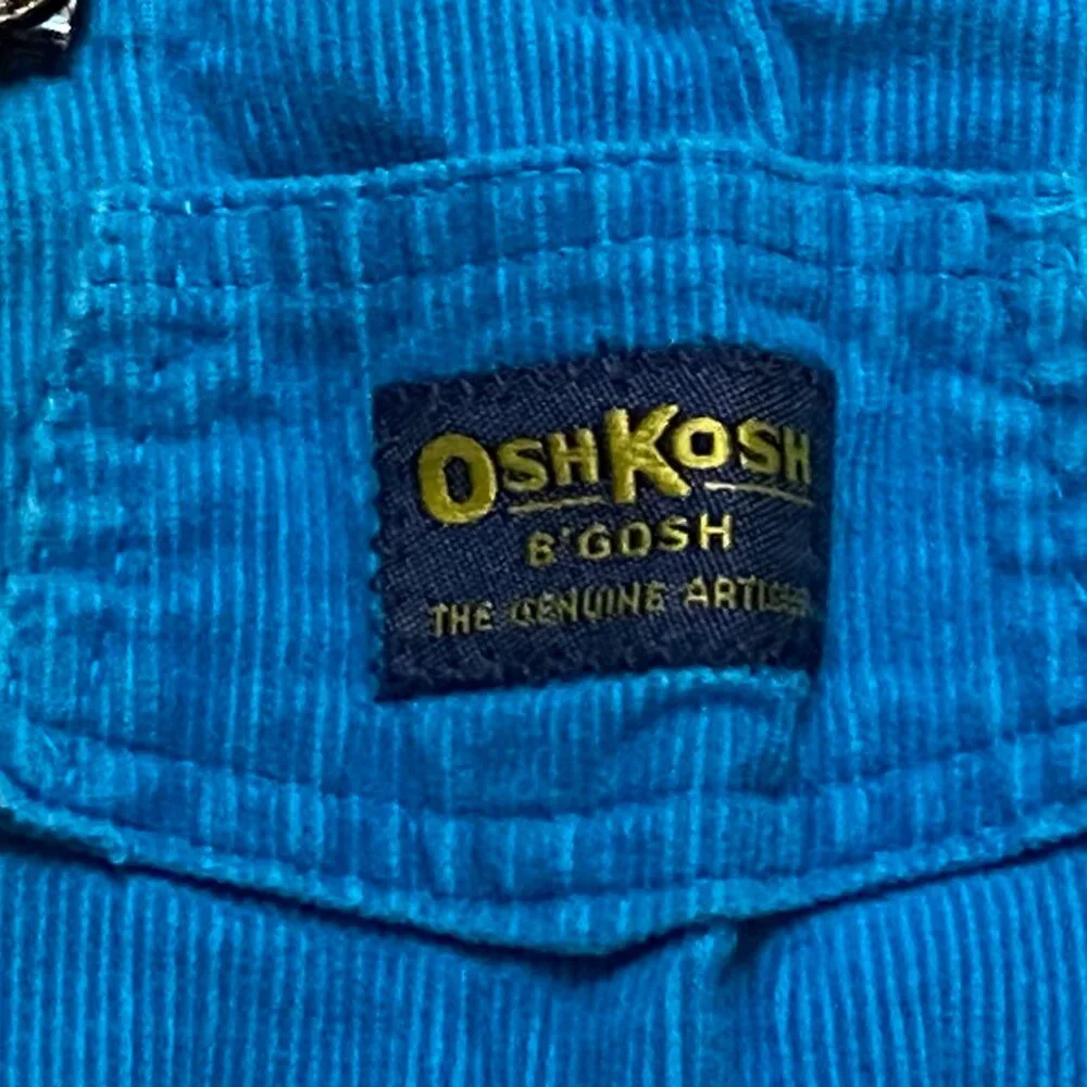 Vintage Osh'Kosh B'Gosh Vestbak Genuine Article Overalls Corduroy USA Made 9m